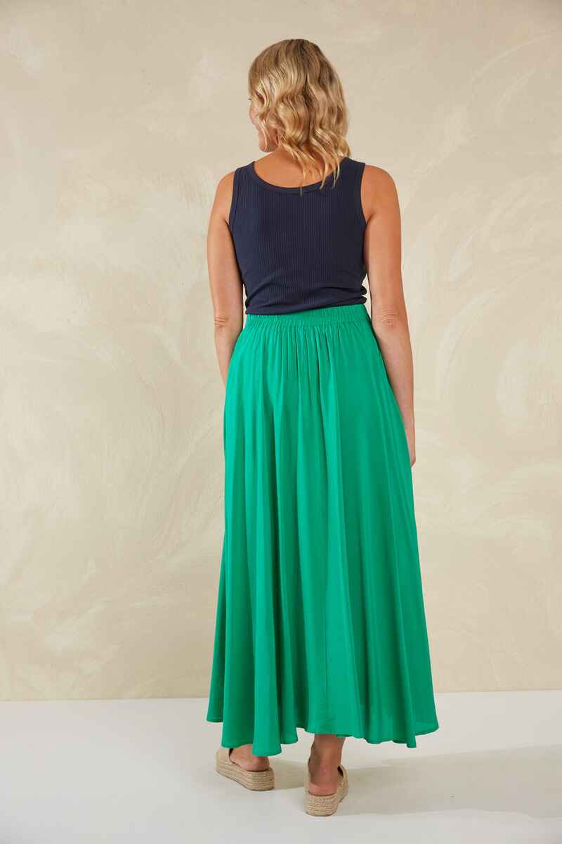 HAVEN Lipari Maxi Skirt Verde