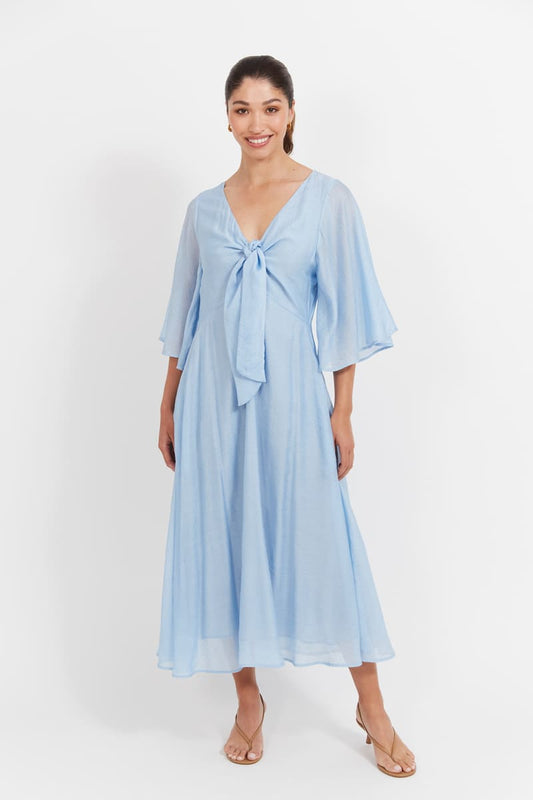 HAVEN Baja Tie Midi Dress Safira