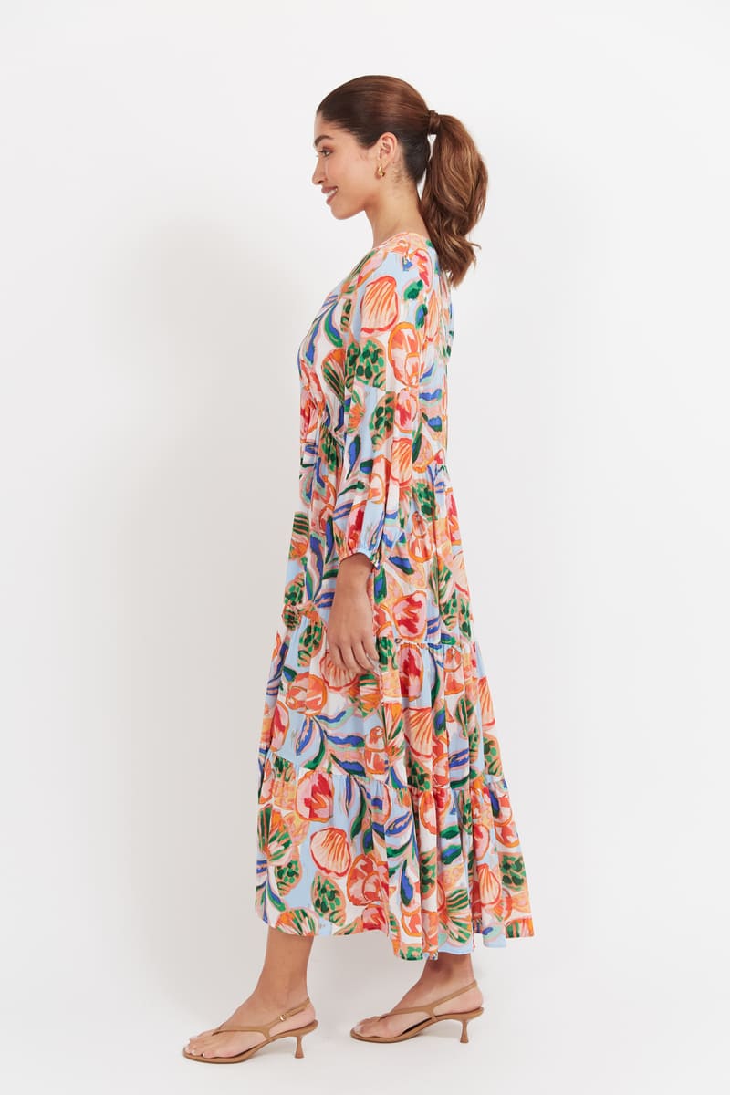 HAVEN Baja Button Maxi Dress Tide