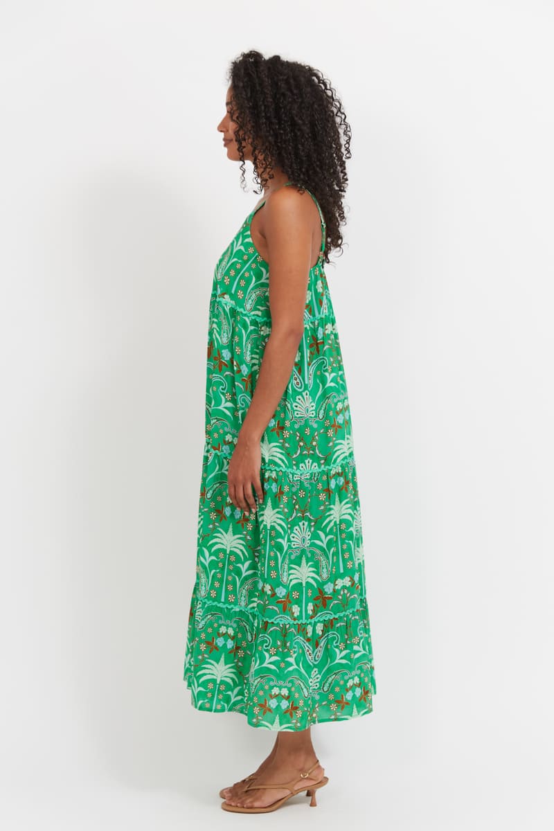 HAVEN Haiti Tank Maxi Dress Palms