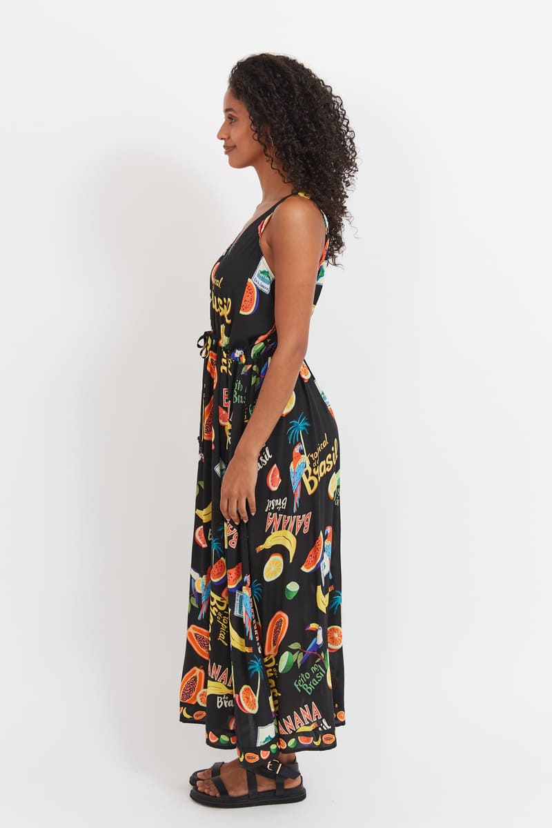 HAVEN Cabana Tie Dress BBlack