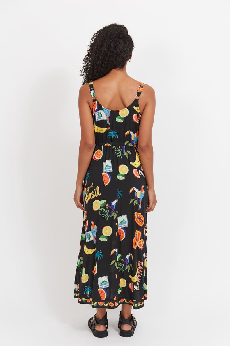 HAVEN Cabana Tie Dress BBlack