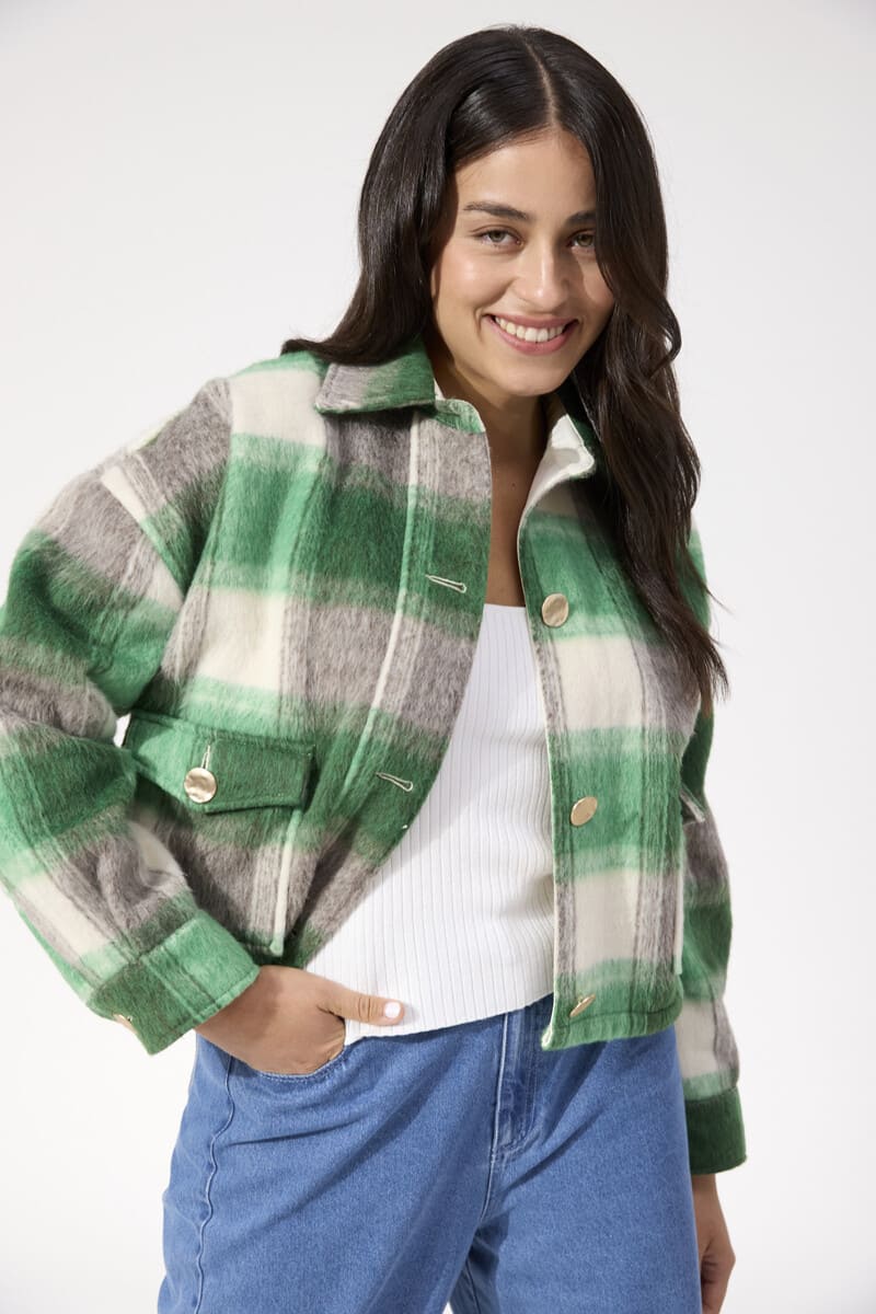 HAVEN Fargo Crop Jacket Green