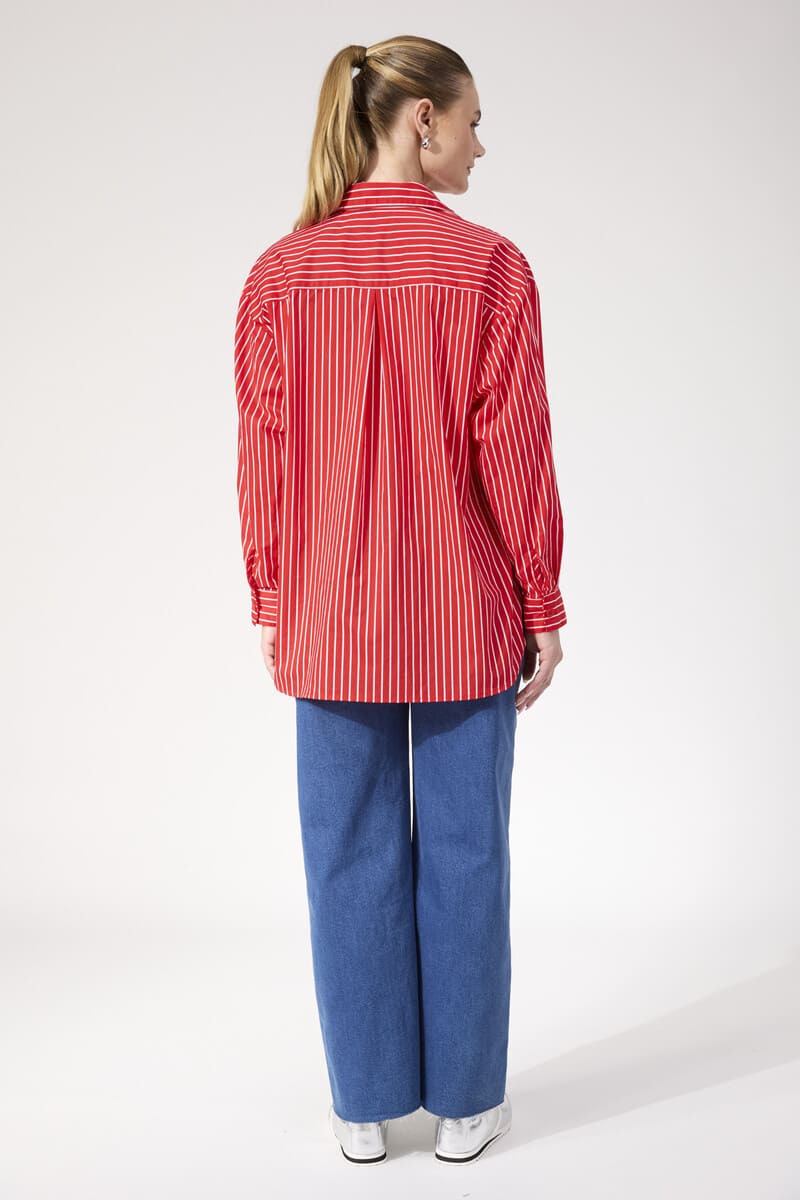 HAVEN Fairbanks Stripe Shirt Red