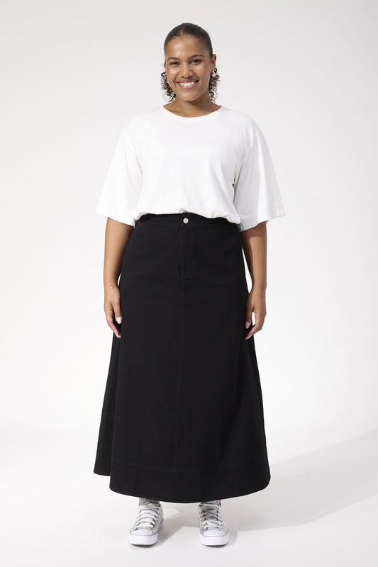 HAVEN Denver Denim Skirt Black