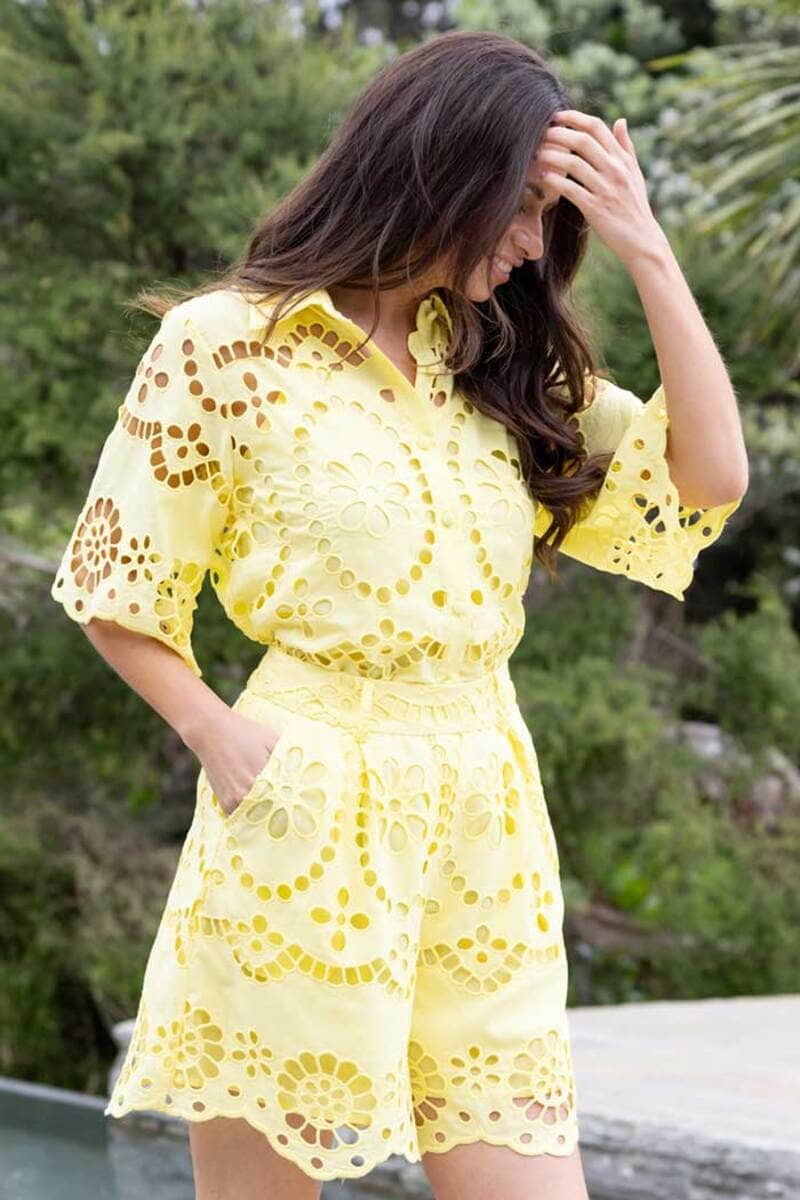 AMAYA Liam Embr Shirt ButterY