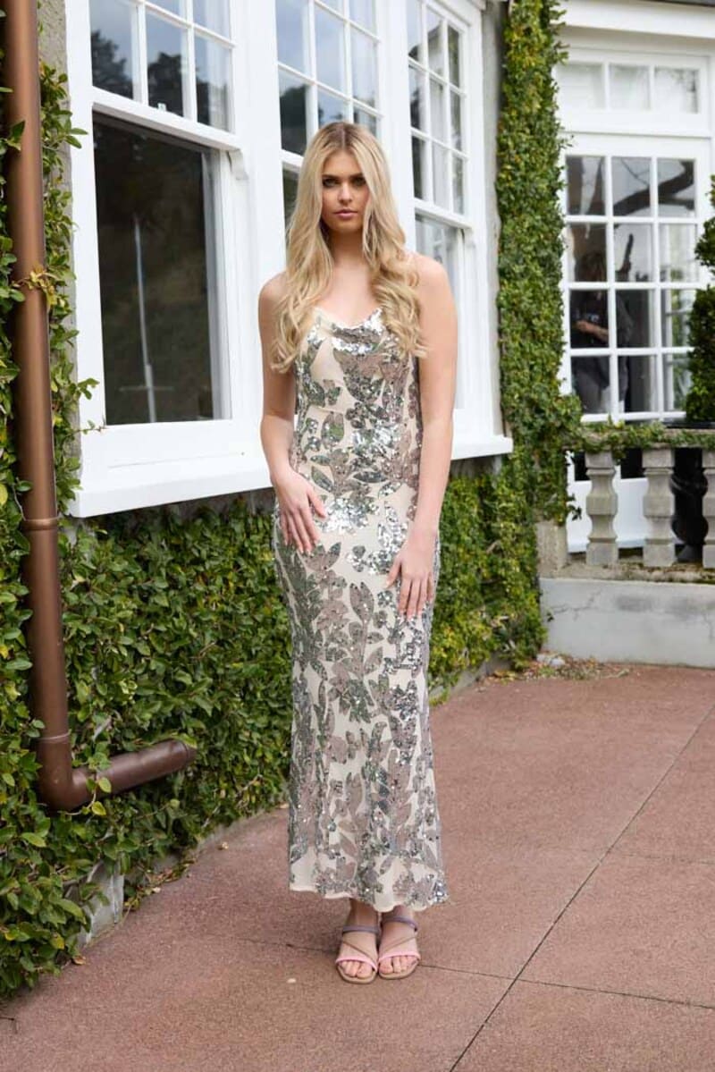 AMAYA Bobbie Seq Dress SilverCr