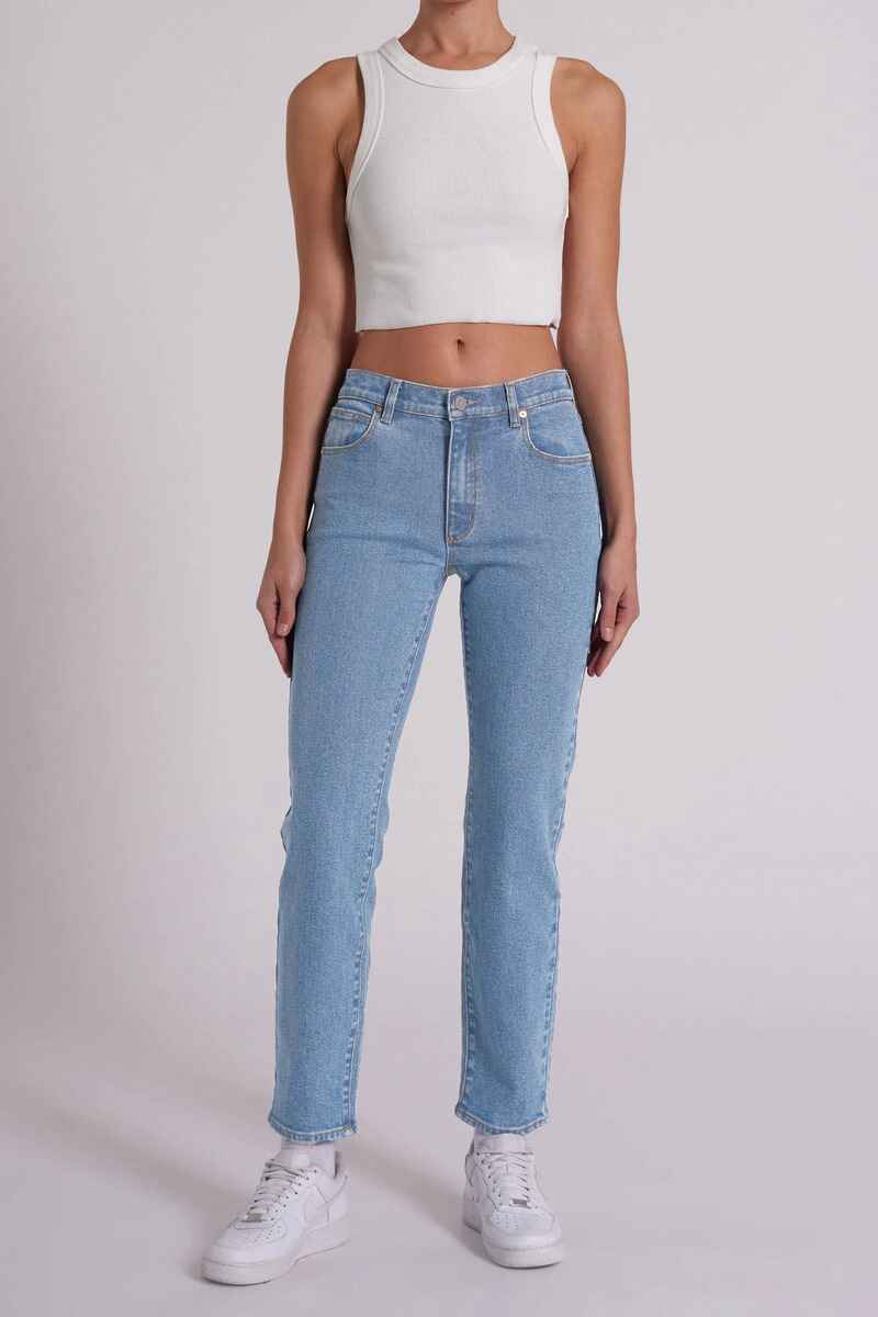 ABRAND 95 Stovepipe Peta Jeans MidBlue