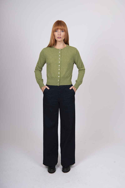 B&L Cropped Cardy Wasabi