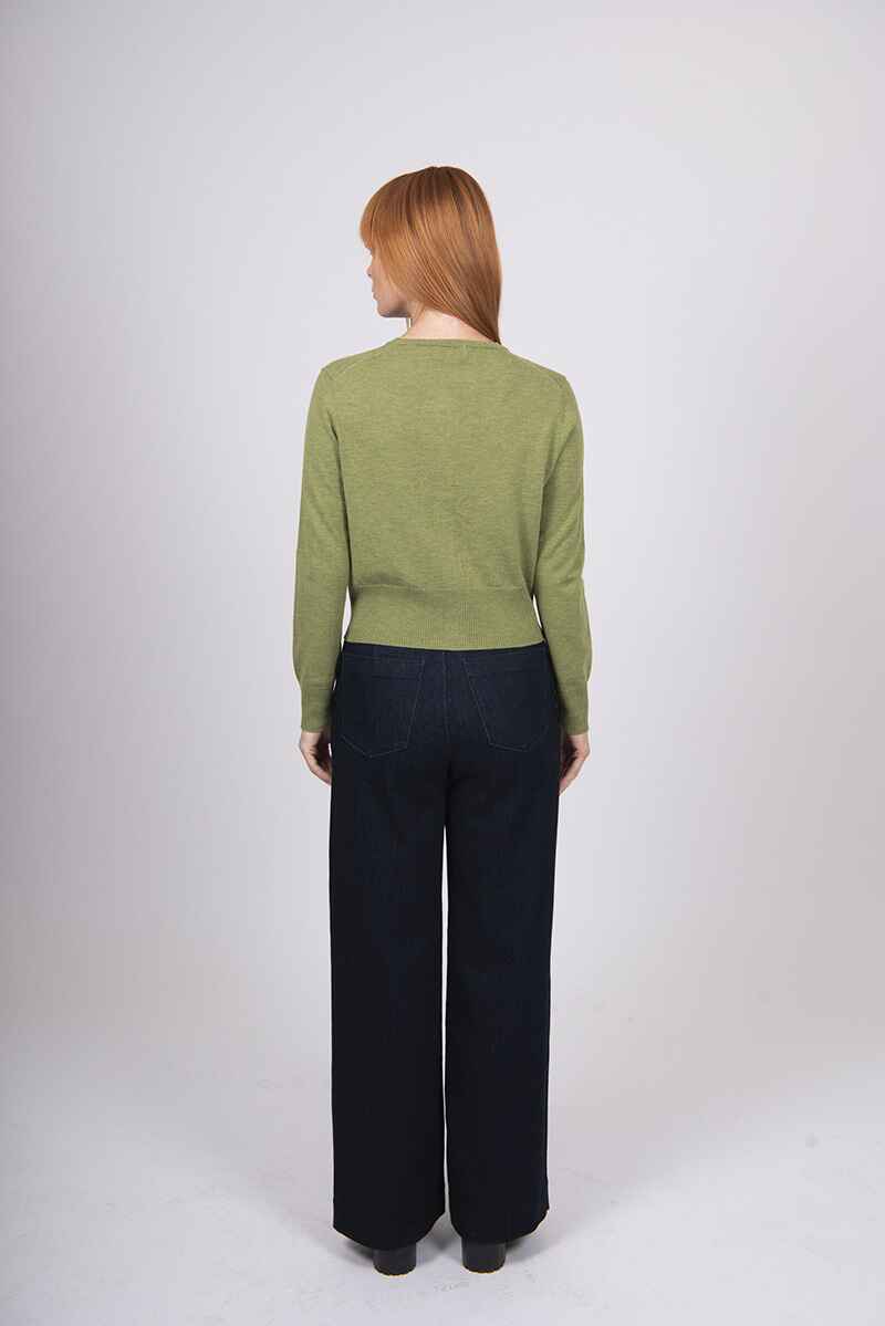 B&L Cropped Cardy Wasabi