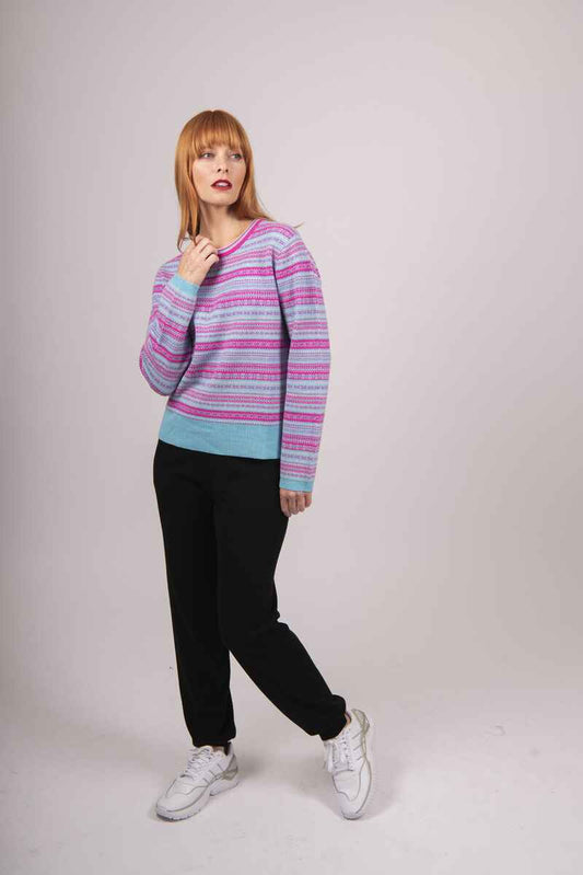 B&L Fairisle Pullover Tiff Blue Co