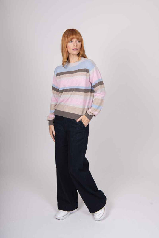 B&L Multi Stripe Pullover Pastels