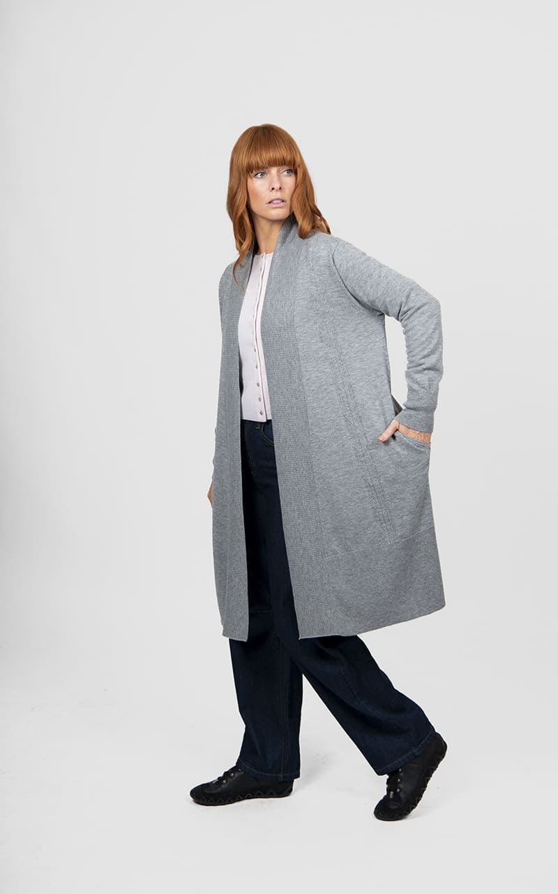B&L Longline RibTr Cardy MGrey