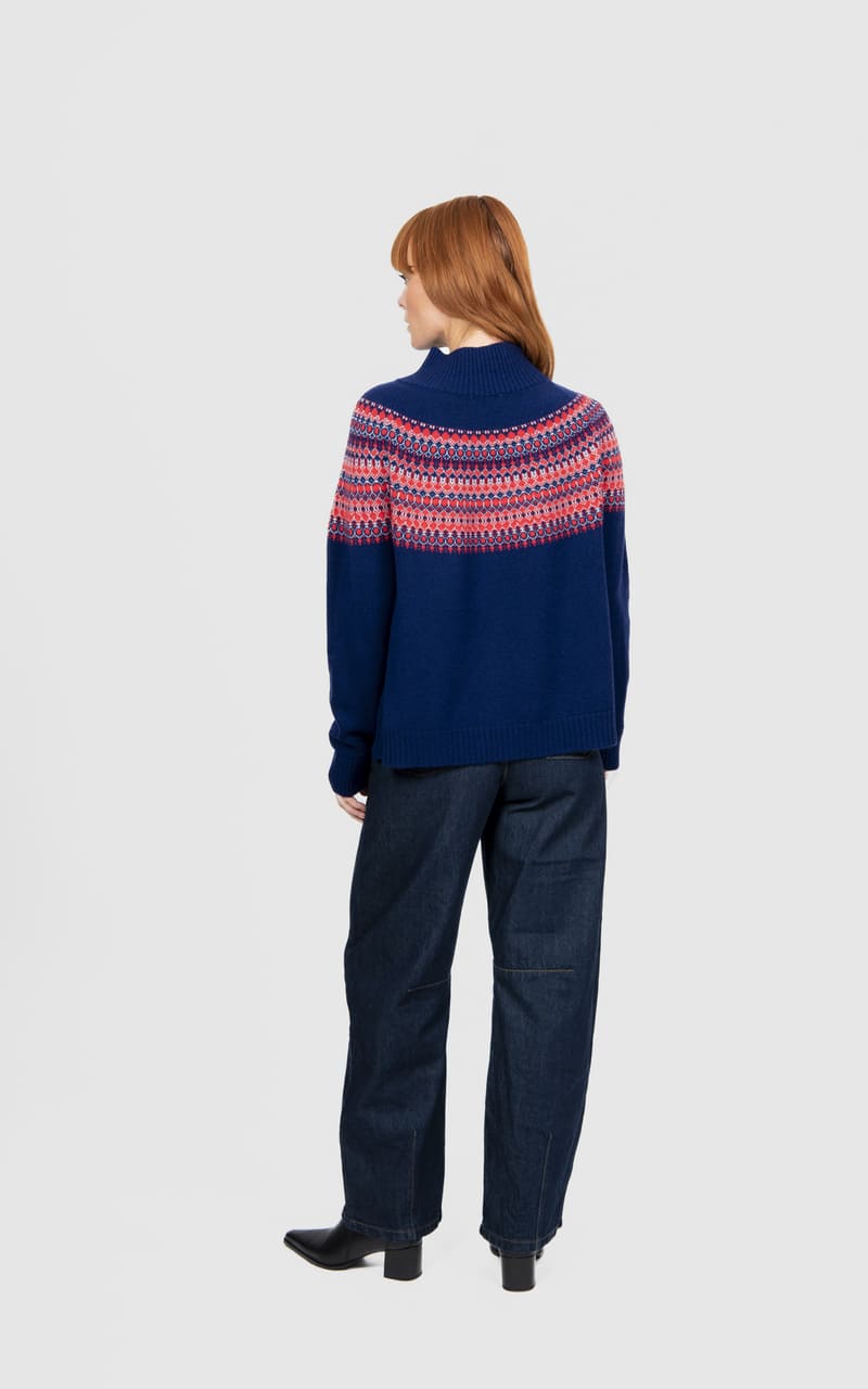 B&L Fair Isle Raglan Pullover CarbonBl