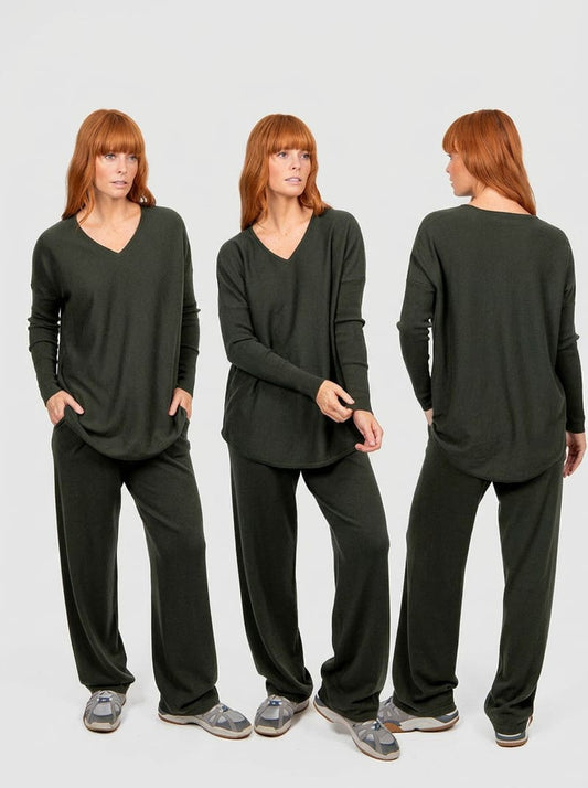 B&L Pullover QueenV CHem Olive