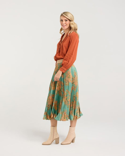BLACKSTONE Vivienne Pleated Skirt Spearmint