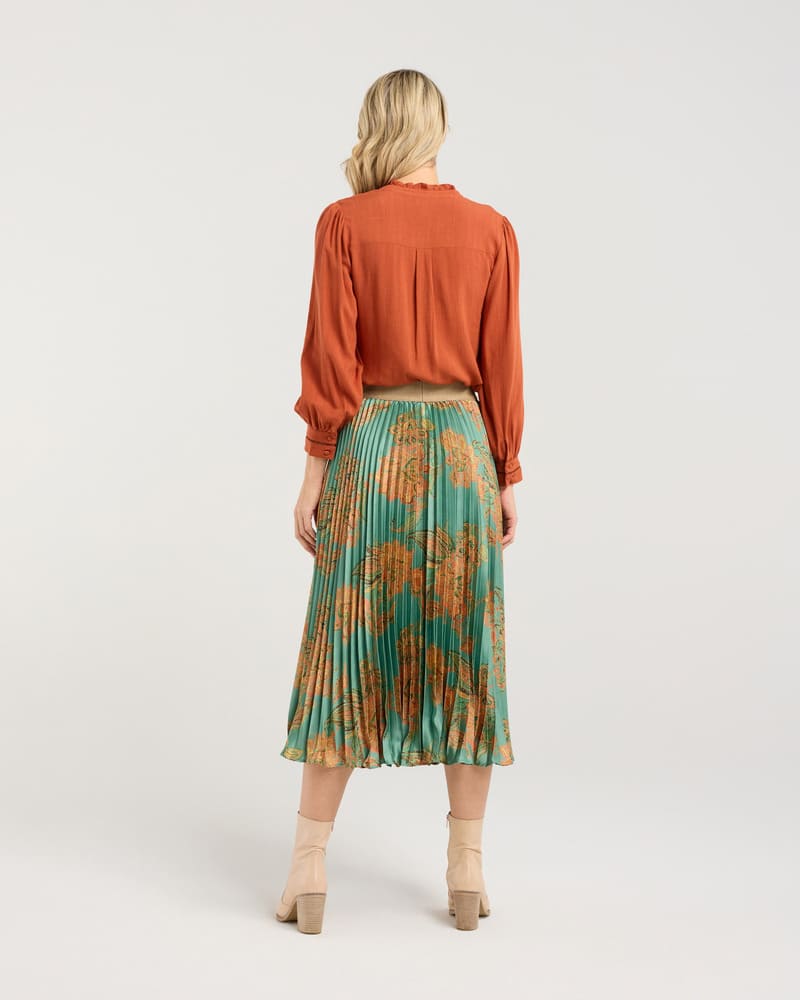 BLACKSTONE Vivienne Pleated Skirt Spearmint
