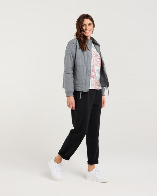 BLACKSTONE Helena Quilted Jacket Sharkskin
