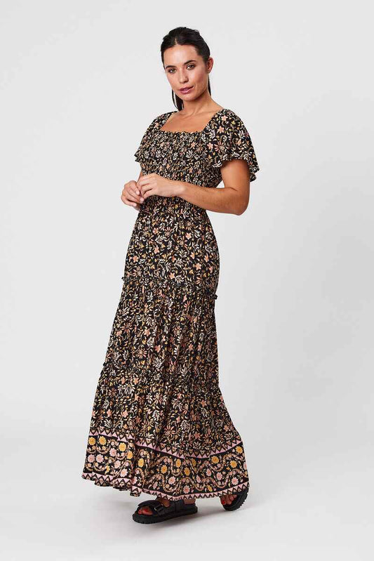 BLACKSTONE Boho Dress Blk/Sorb