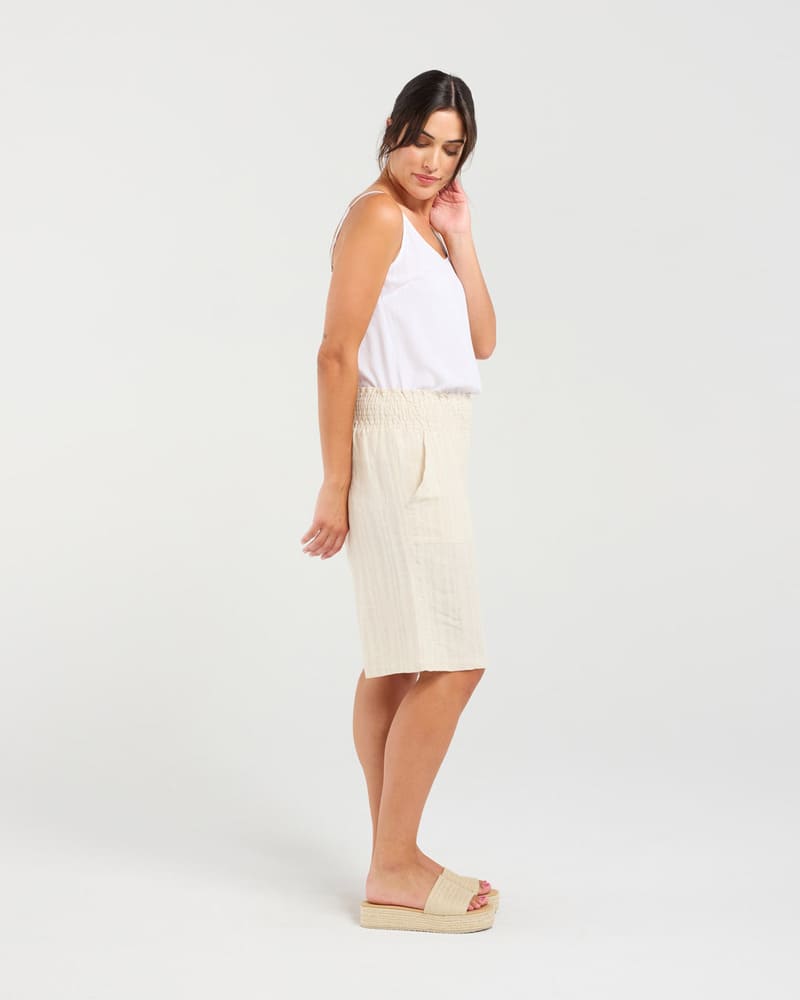 BLACKSTONE Darcy Shirred Shorts SSand