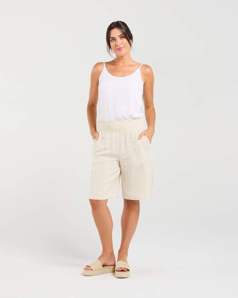 BLACKSTONE Darcy Shirred Shorts SSand
