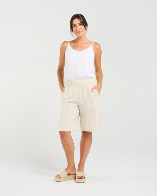 BLACKSTONE Darcy Shirred Shorts SSand