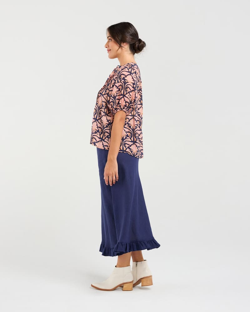 BLACKSTONE Bridget Pintuck Shirt Ink