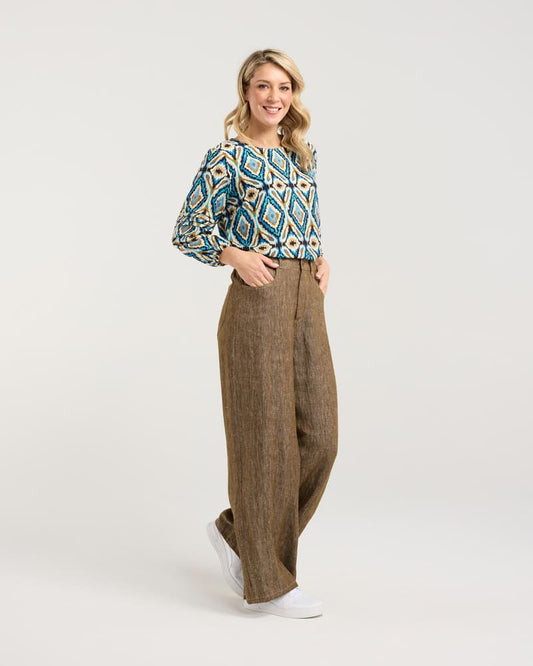 BLACKSTONE Apollo Wide Jeans Malt