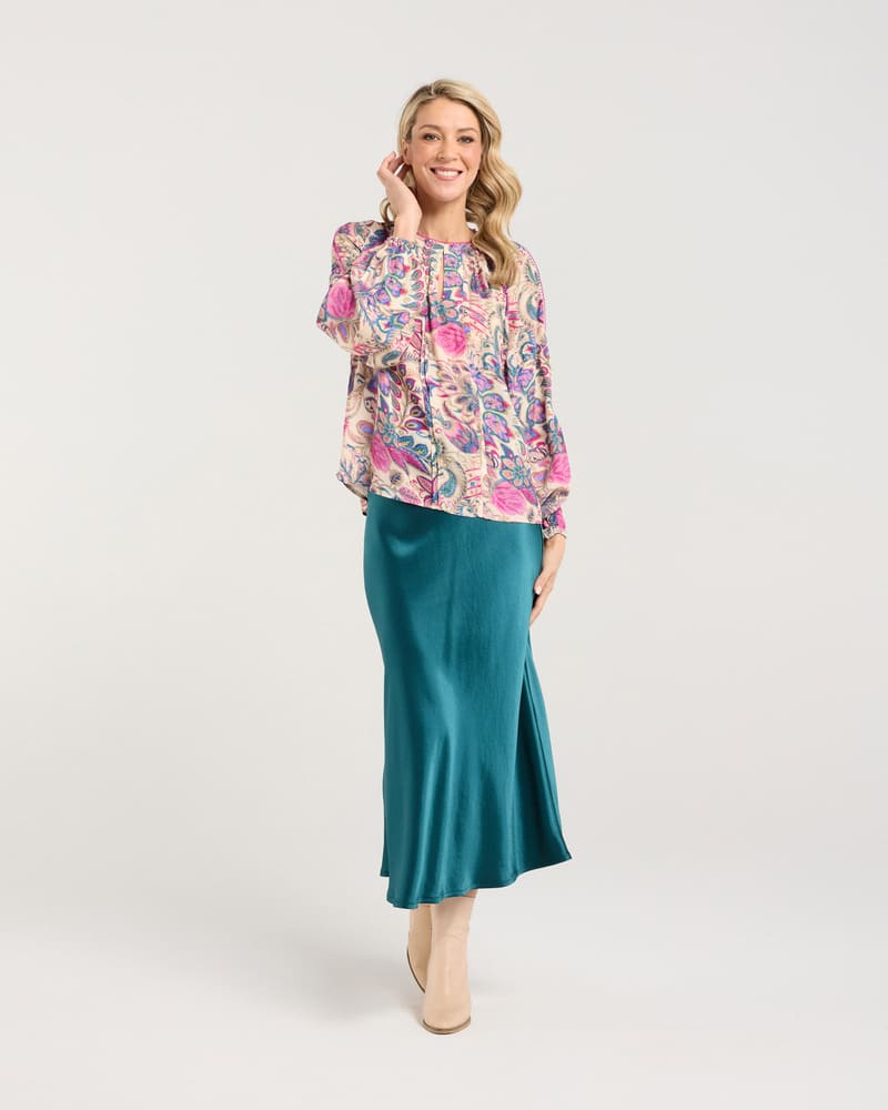 BLACKSTONE Peggy LTrim Top PinkPeac