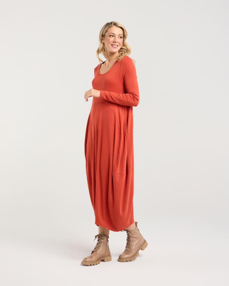 BLACKSTONE Tabitha Cashm Dress PumpkinS