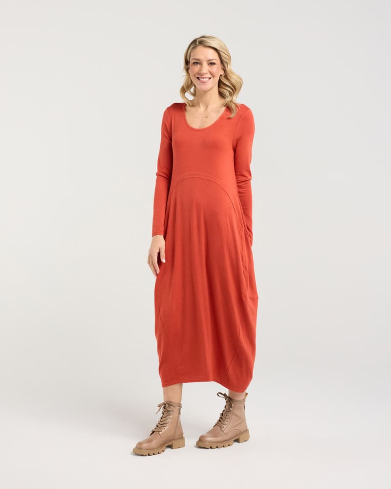 BLACKSTONE Tabitha Cashm Dress PumpkinS
