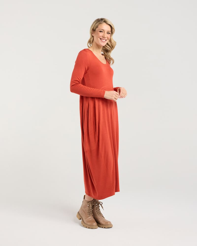 BLACKSTONE Tabitha Cashm Dress PumpkinS