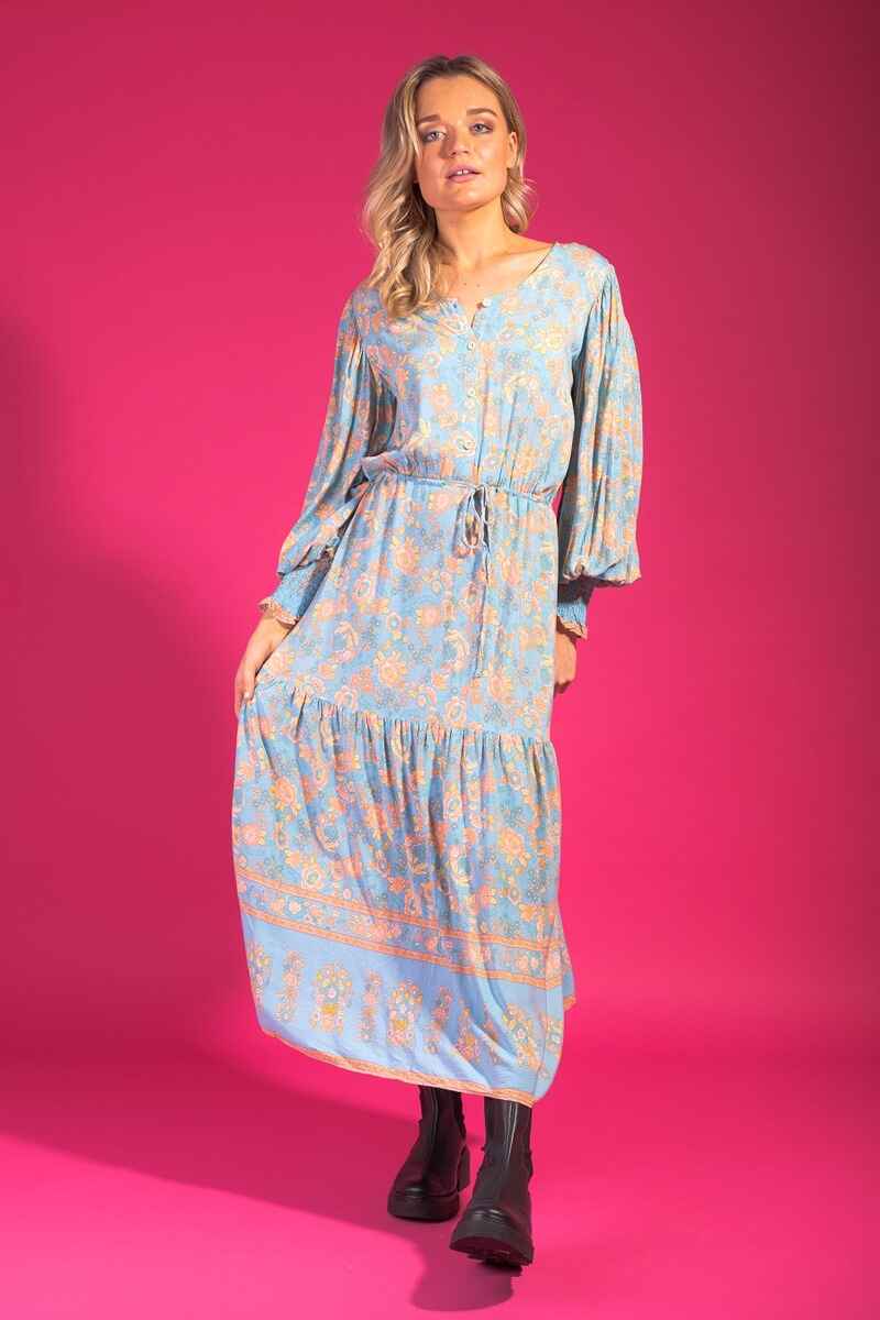 CHARLO Cassie Boho Dress Blue