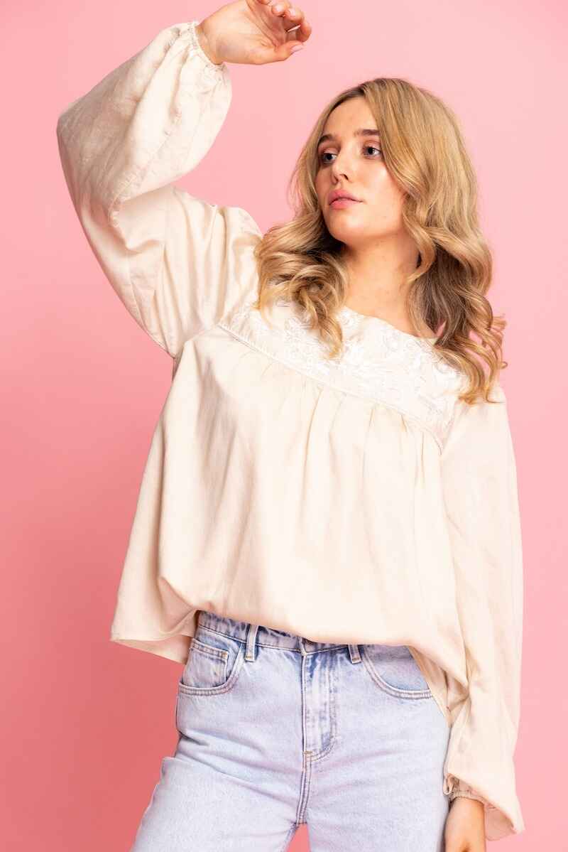 CHARLO Hannah Top Beige