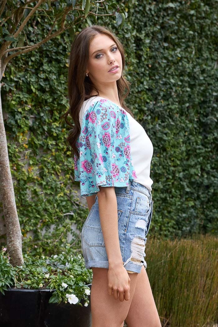 CHARLO Pansy Tee BlueBoho