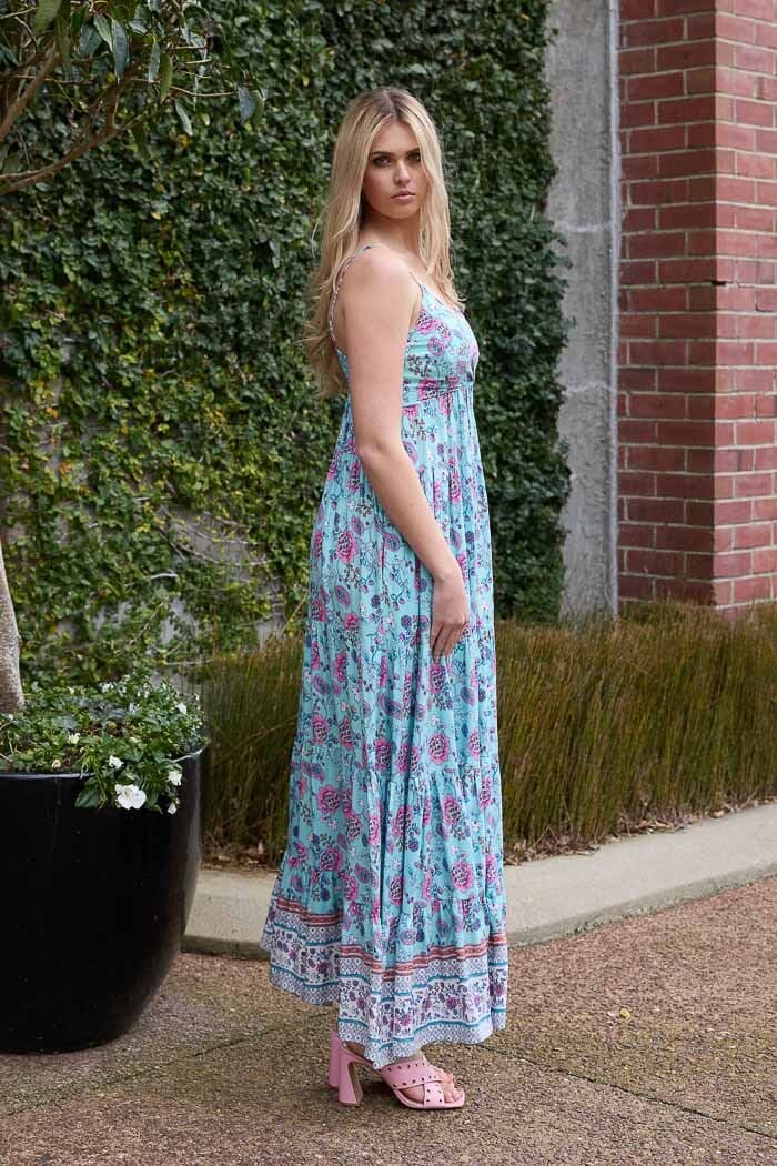 CHARLO Coco Maxi Dress BlueBoho