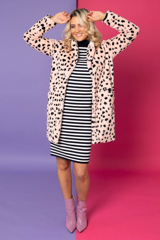 CHARLO Danny Coat Pink Leop