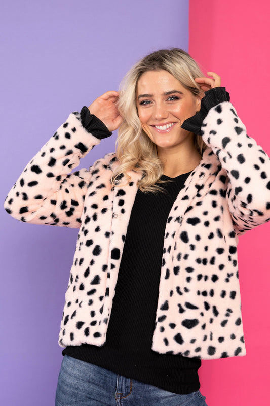 CHARLO Melody Coat Pink Leop