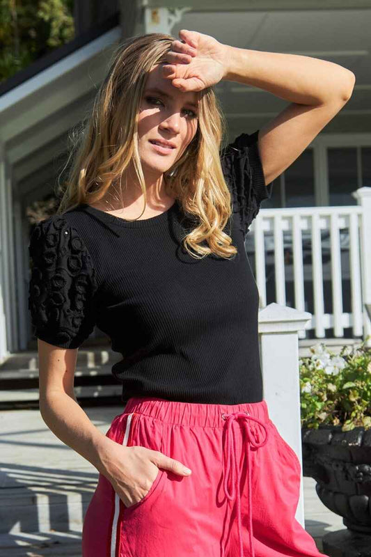 CHARLO Vicky Top Black