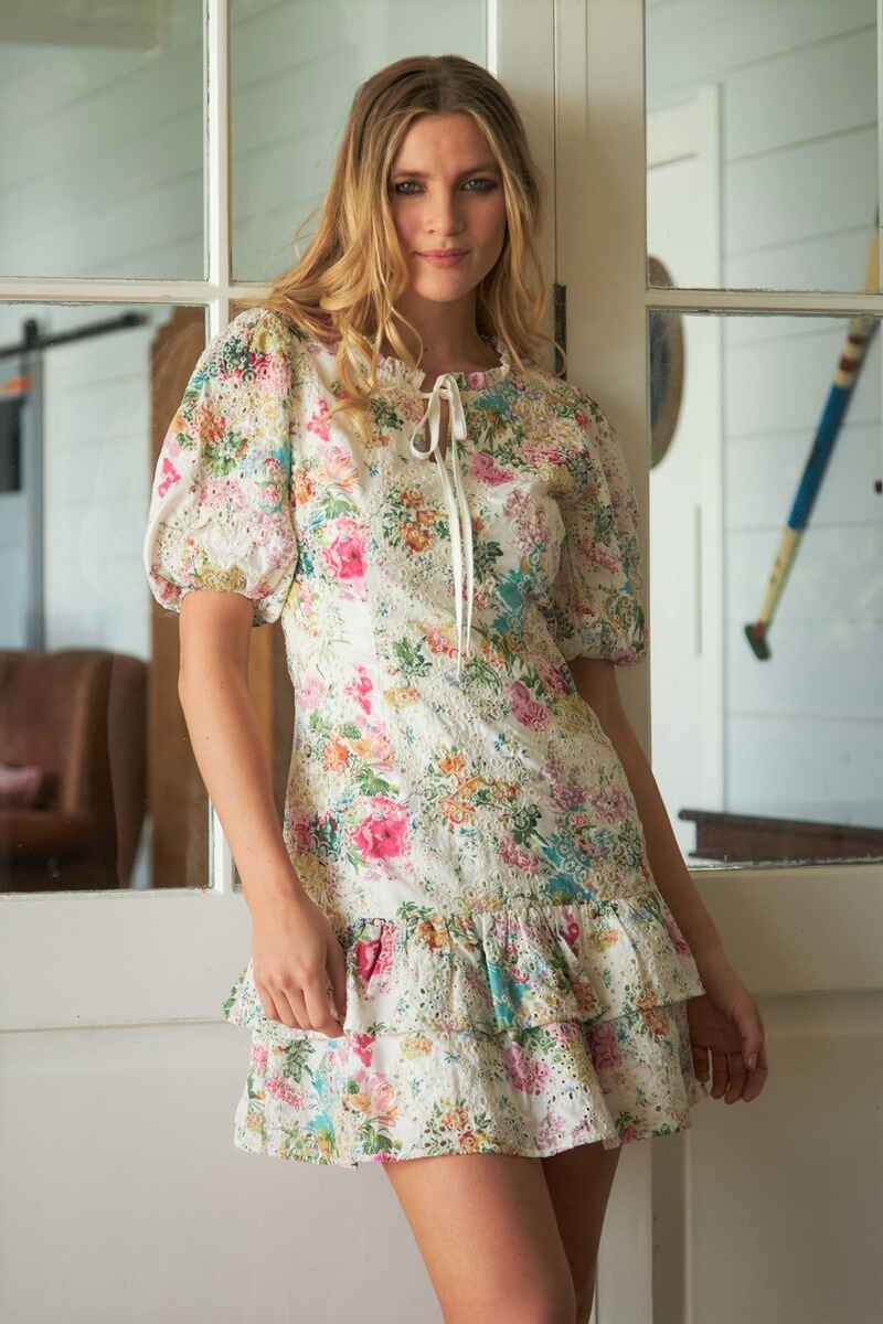 CHARLO Petal Mini Dress Floral