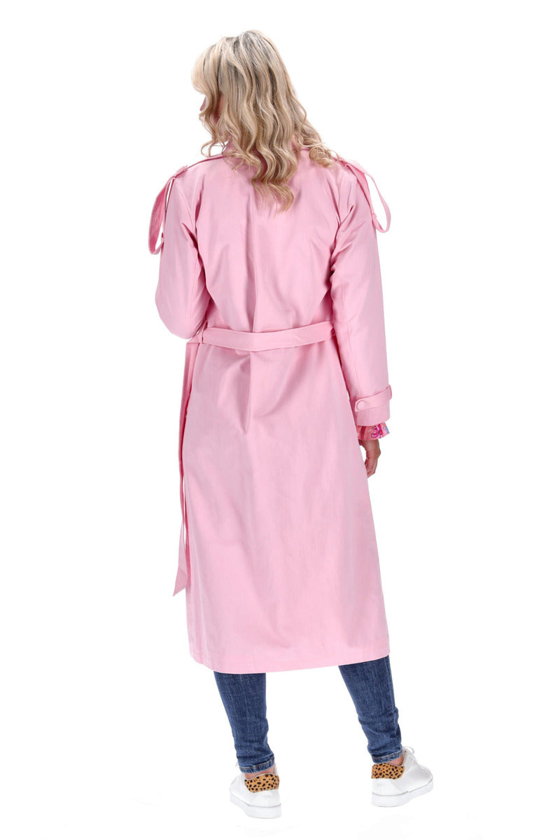 CHARLO Vine Trench Coat Pink
