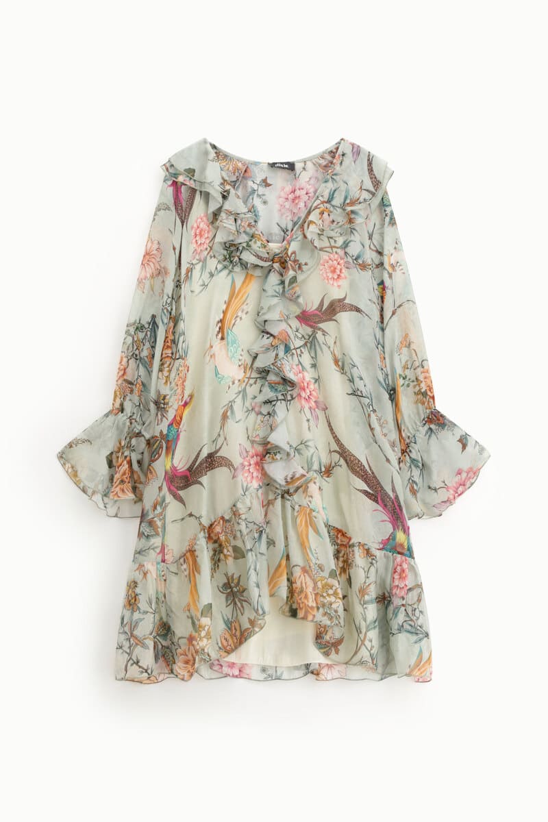 DIXIE Pastello Uccello Dress SageFl