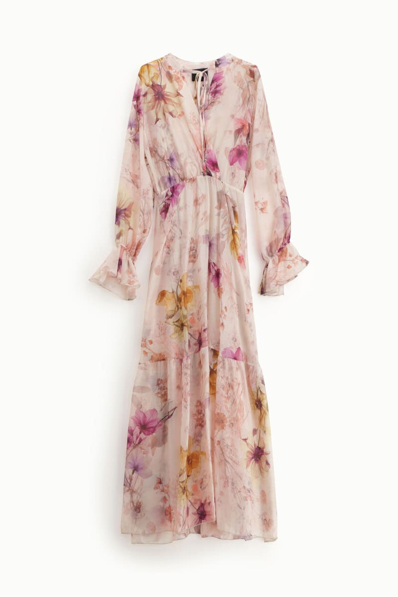 DIXIE Mazzolino Pansy Dress Cipria