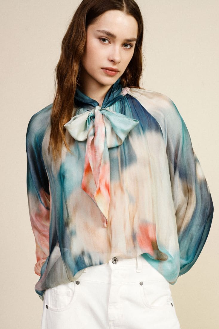 DIXIE Neopolitan PussyB Blouse Multi