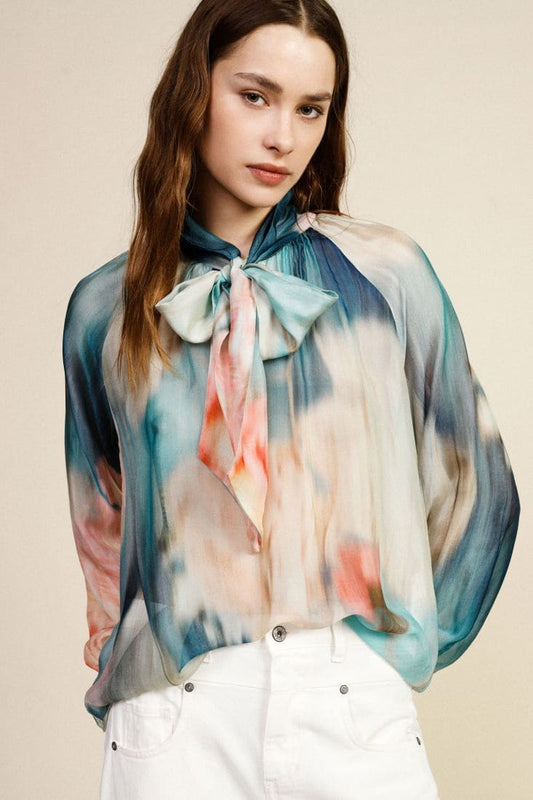 DIXIE Neopolitan PussyB Blouse Multi