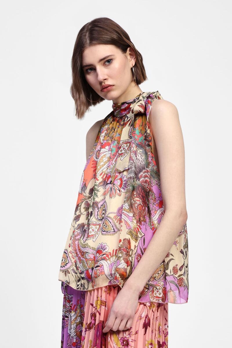 DIXIE Gelato Paisley Halter Top Multi