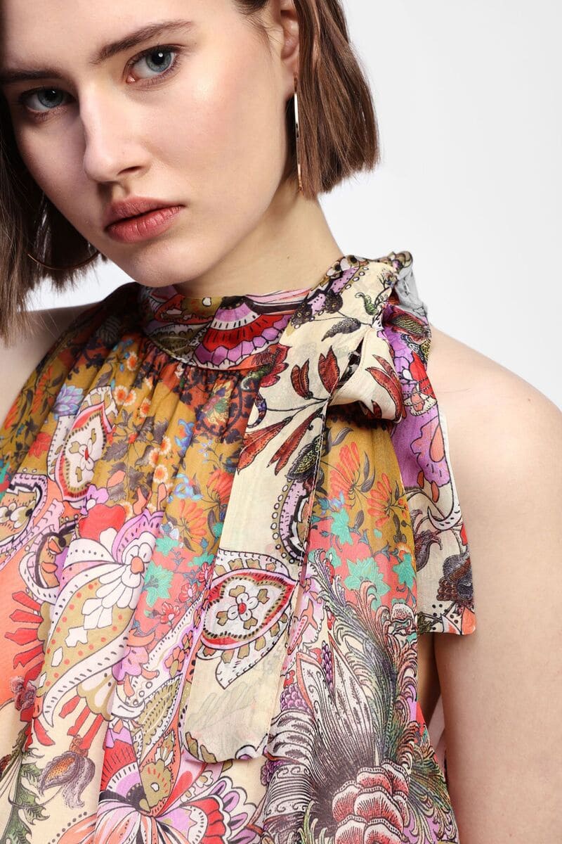 DIXIE Gelato Paisley Halter Top Multi