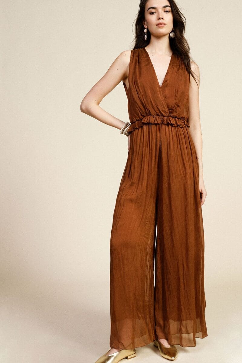 DIXIE Tuta Cappuccino Jumpsuit Choco