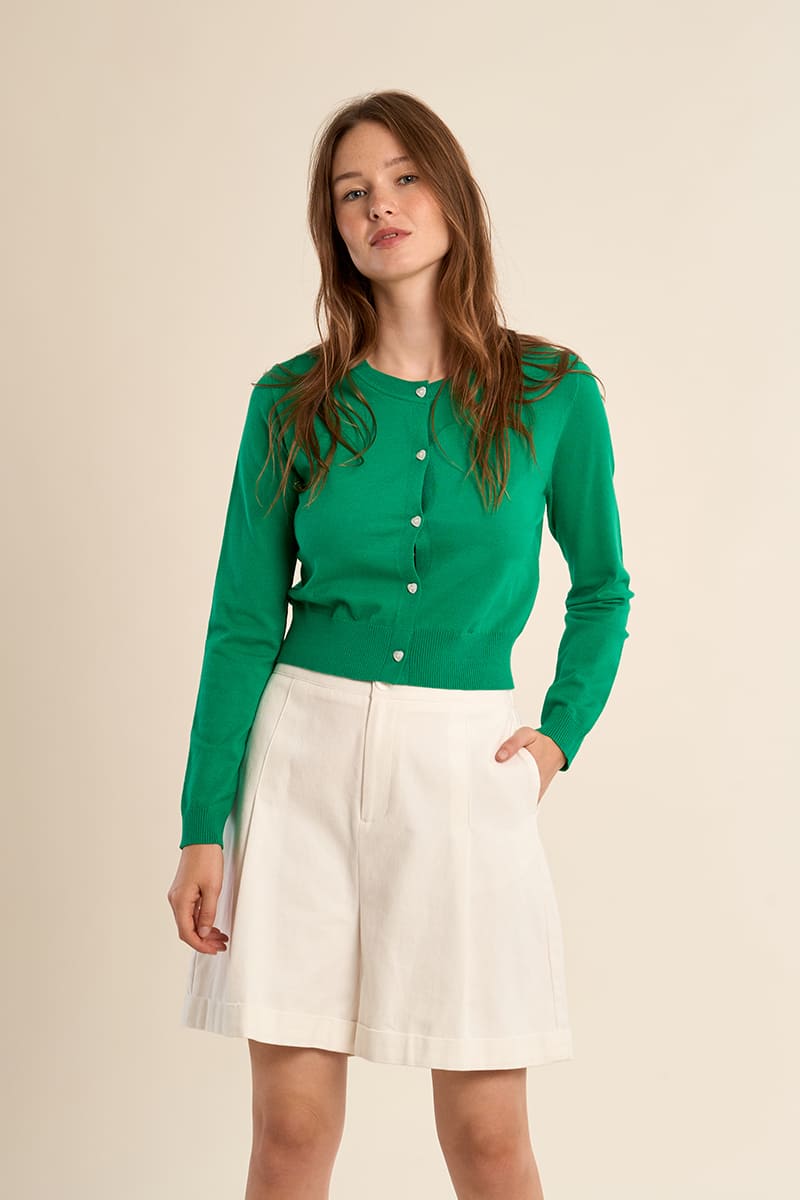MOLLY BRACKEN Knitted Cardy Green