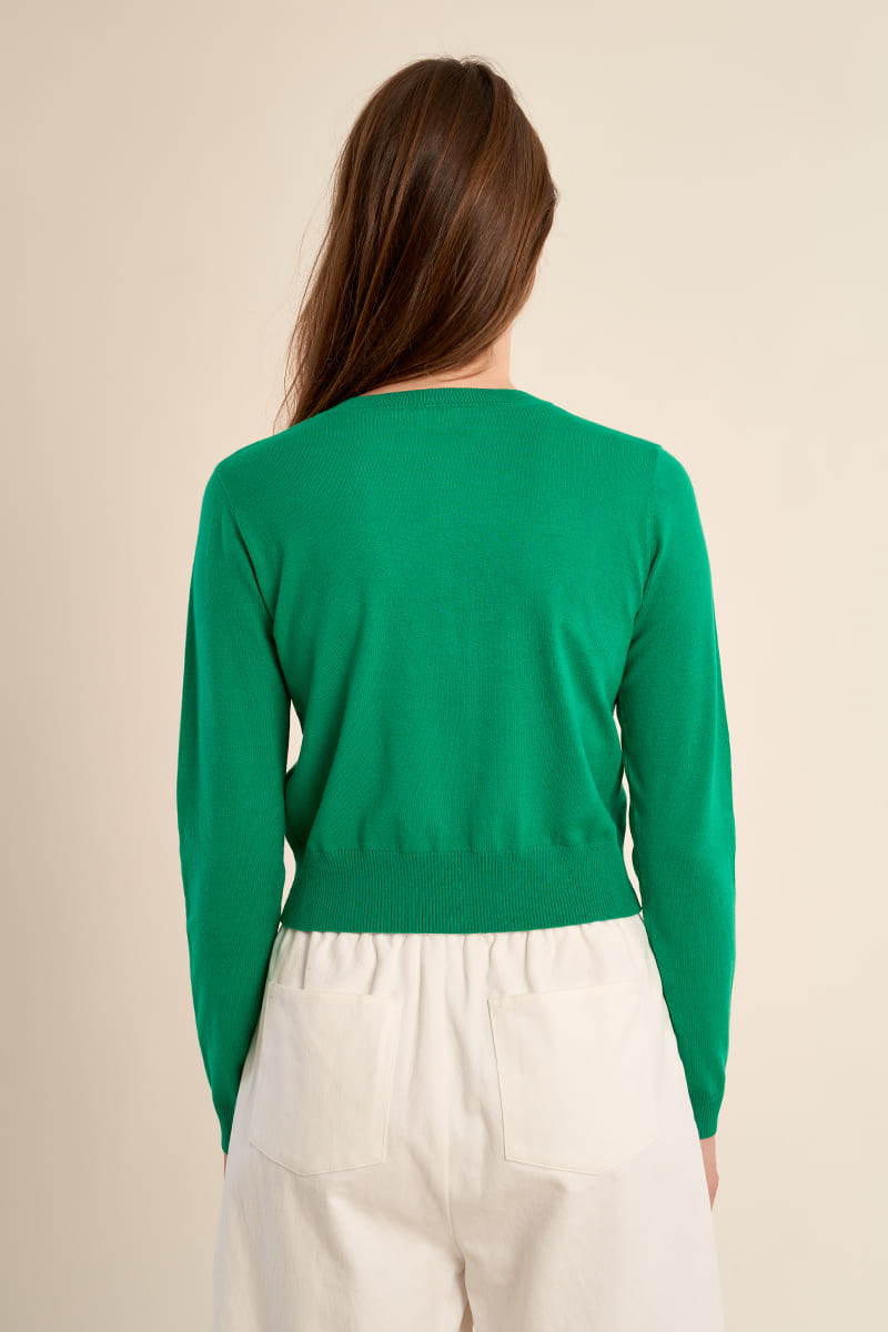 MOLLY BRACKEN Knitted Cardy Green
